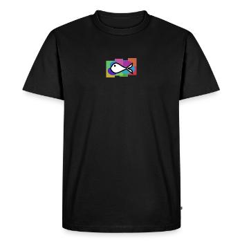FISH. SARDINE. APRIL FOOL. SEA. OCEAN - Men's Premium Organic T-Shirt - black - Front - Nico (187cm)