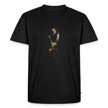Jazz Man jc - Men's Premium Organic T-Shirt - black - Front - Nico (187cm)