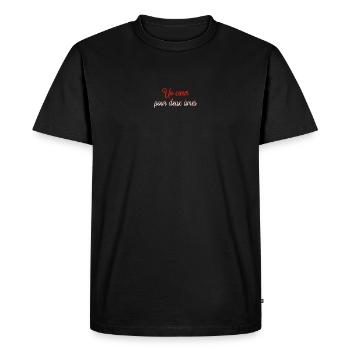 Heart for Two Molten Souls - Men's Premium Organic T-Shirt - black - Front - Nico (187cm)