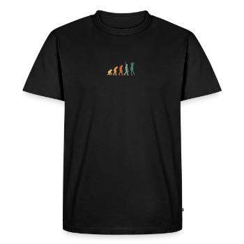 Evolution Golf Retro - Men's Premium Organic T-Shirt - black - Front - Nico (187cm)