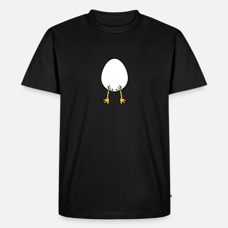 Chick In Egg - Männer Premium Bio T-Shirt - Schwarz