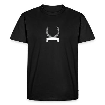 écrire vide espace emblème laurel guirlande banniè - T-shirt Premium bio Homme - noir - Devant - Nico (187cm)