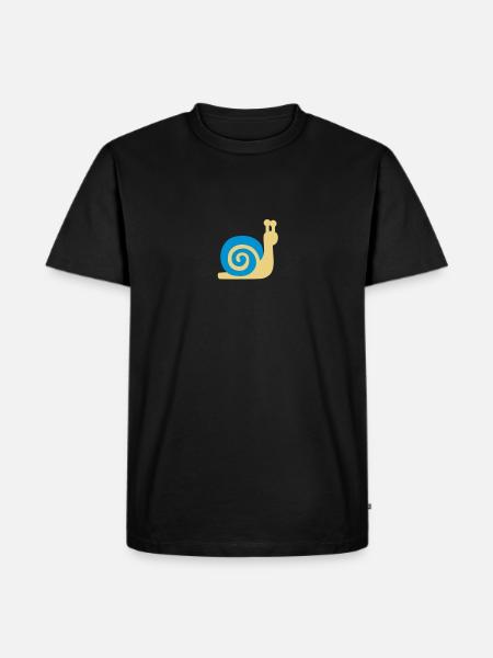 Snail - Men's Premium Organic T-Shirt - black