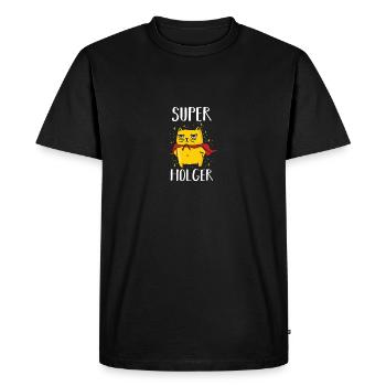 Holger - T-shirt Premium bio Homme - noir - Devant - Nico (187cm)