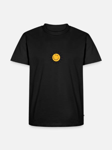Smiling happy Sun - Men's Premium Organic T-Shirt - black