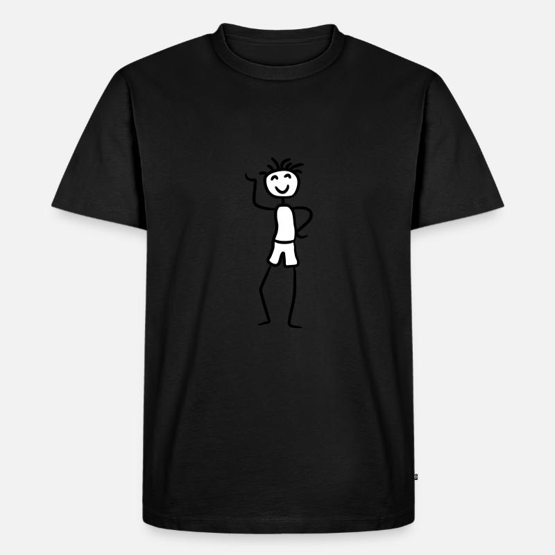Glücklicher cooler Junge - Männer Premium Bio T-Shirt - Schwarz