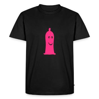 preservatif sourie 1212 - T-shirt Premium bio Homme - noir - Devant - Nico (187cm)