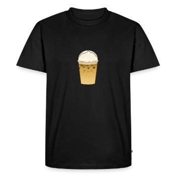 Latte à la citrouille douce - T-shirt Premium bio Homme - noir - Devant - Nico (187cm)