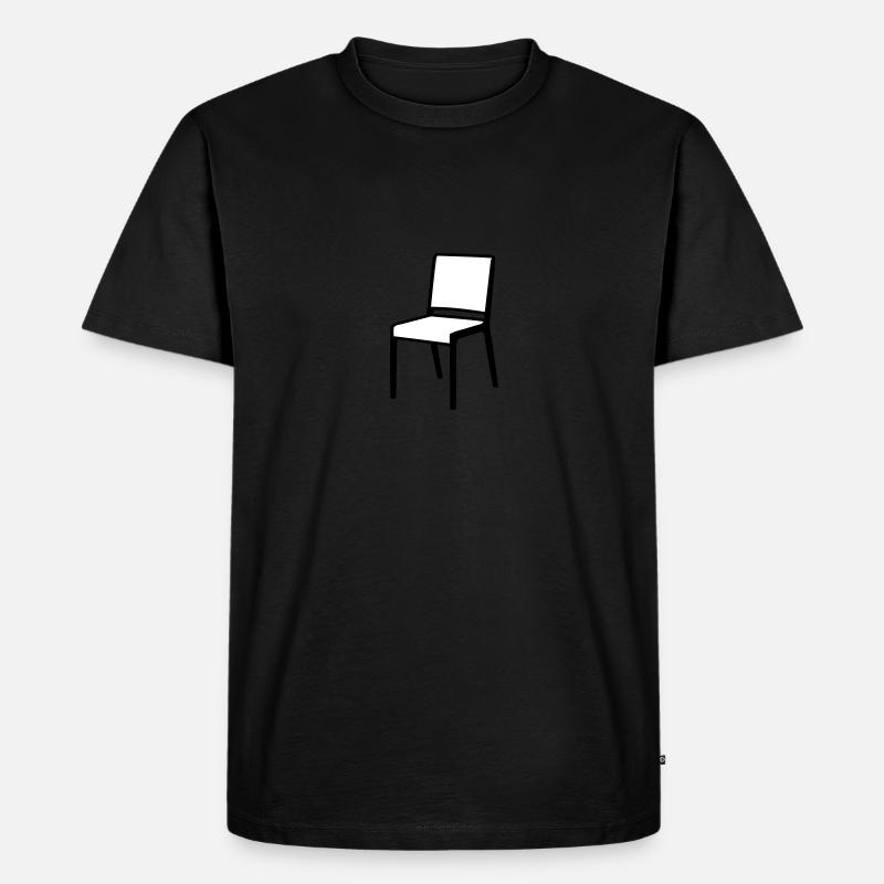 Stuhl - Männer Premium Bio T-Shirt - Schwarz