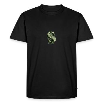 Argent I Dollar Bill I Dollar des États-Unis I - T-shirt Premium bio Homme - noir - Devant - Nico (187cm)
