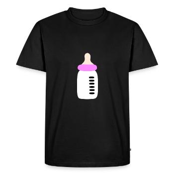 Bébé 2025 Naissance Fille Rose Famille - T-shirt Premium bio Homme - noir - Devant - Nico (187cm)