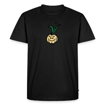 Evil onion 3 - Men's Premium Organic T-Shirt - black - Front - Nico (187cm)