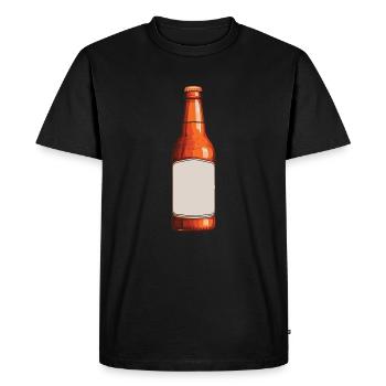 Beer Bottle Symbol Beer - Men's Premium Organic T-Shirt - black - Front - Nico (187cm)
