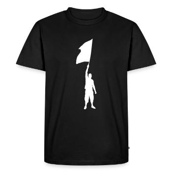 Supporter / Football Association Ultra Drapeau - T-shirt Premium bio Homme - noir - Devant - Nico (187cm)