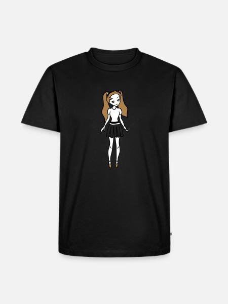 Puppe kleider mädchen - Männer Premium Bio T-Shirt - Schwarz