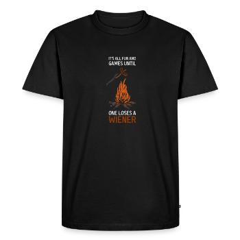 Camping Feu de camp Caravane viennoise Cadeau - T-shirt Premium bio Homme - noir - Devant - Nico (187cm)