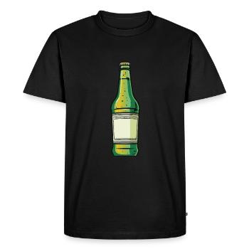 Beer Bottle Beer Drinking Icon - Men's Premium Organic T-Shirt - black - Front - Nico (187cm)