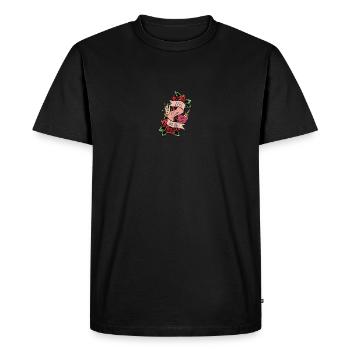Lash Tech Babe Red Roses Épée Cils Cils L - T-shirt Premium bio Homme - noir - Devant - Nico (187cm)
