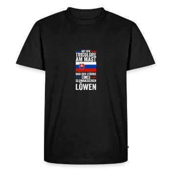 Slovakia Slovakia - Men's Premium Organic T-Shirt - black - Front - Nico (187cm)
