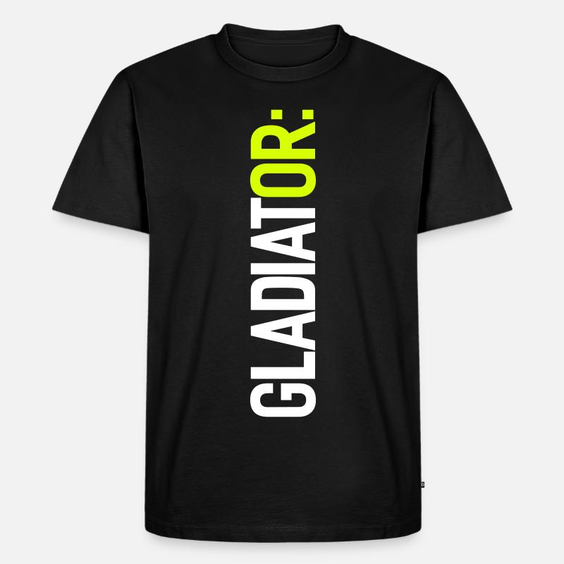 GLADIATOR: (oder ich!) - Männer Premium Bio T-Shirt - Schwarz