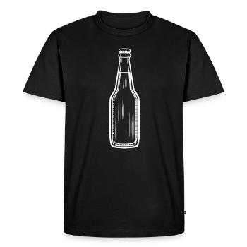 Bouteille de bière Symbole de bière - T-shirt Premium bio Homme - noir - Devant - Nico (187cm)