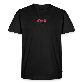 Molokai Hawaii Fleur d’Hibiscus - T-shirt Premium bio Homme - noir - Devant - Nico (187cm)
