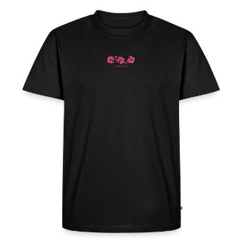 Fleur d’hibiscus des Caraïbes Femmes - T-shirt Premium bio Homme - noir - Devant - Nico (187cm)