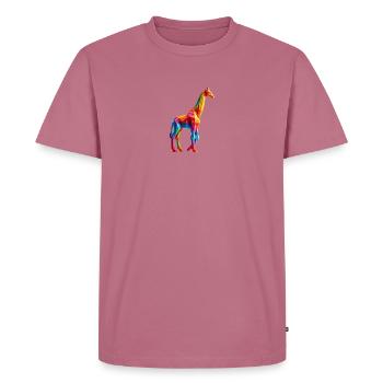 Girafe - T-shirt Premium bio Homme - mauve - Devant - Nico (187cm)