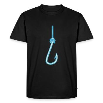 Hameçon - T-shirt Premium bio Homme - noir - Devant - Nico (187cm)