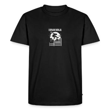 Urban Ninja Parkour Design - Men's Premium Organic T-Shirt - black - Front - Nico (187cm)