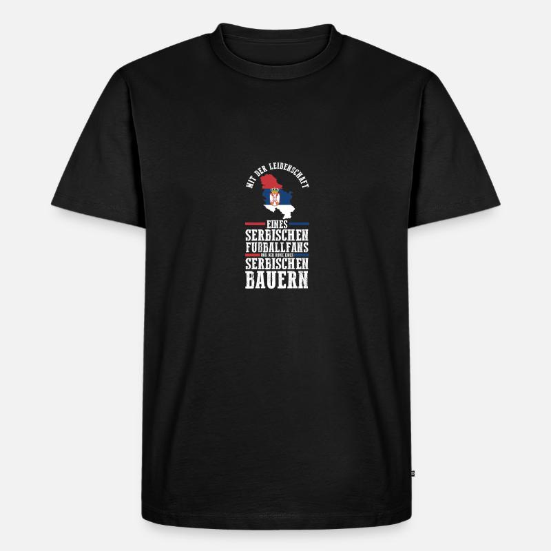 Serben Serbisch Serbien - Männer Premium Bio T-Shirt - Schwarz