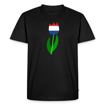 Netherlands tulips - Men's Premium Organic T-Shirt - black - Front - Nico (187cm)