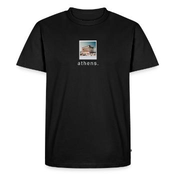 Acropole d’Athènes Rétro Photo - T-shirt Premium bio Homme - noir - Devant - Nico (187cm)