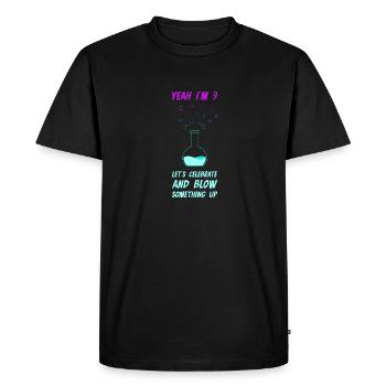 Anniversaire scientifique Nine Science - T-shirt Premium bio Homme - noir - Devant - Nico (187cm)