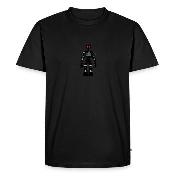 Robot maigre aux yeux rouges - T-shirt Premium bio Homme - noir - Devant - Nico (187cm)