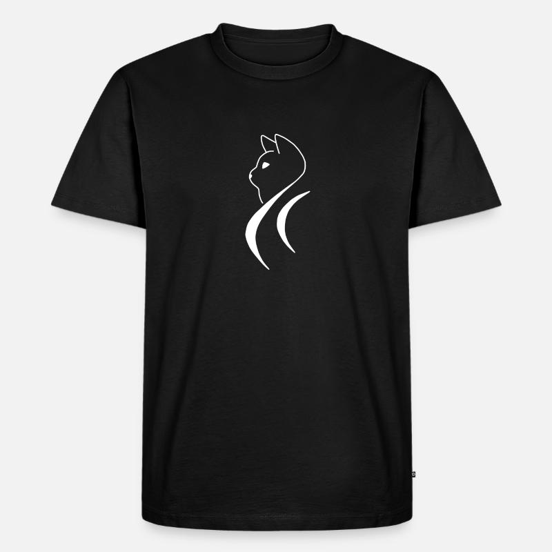 Katze - Männer Premium Bio T-Shirt - Schwarz