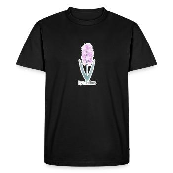 Fleur de jacinthe - T-shirt Premium bio Homme - noir - Devant - Nico (187cm)