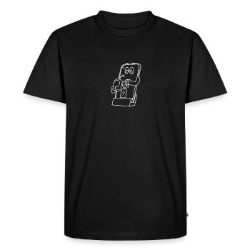 Chargement de bandes dessinées pour smartphone - T-shirt Premium bio Homme - noir - Devant - Nico (187cm)