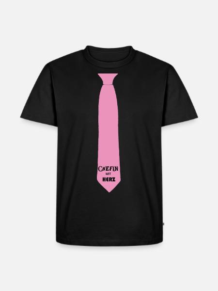tie pink boss heart - Men's Premium Organic T-Shirt - black