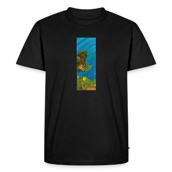 Monstre,Grotte,Mer profonde - T-shirt Premium bio Homme - noir - Devant - Nico (187cm)