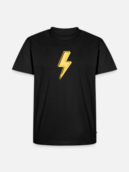 Yellow lightning - Men's Premium Organic T-Shirt - black