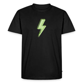 Light green lightning - Men's Premium Organic T-Shirt - black - Front - Nico (187cm)