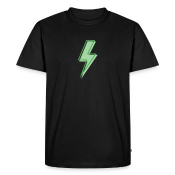 Eclair vert - T-shirt Premium bio Homme - noir - Devant - Nico (187cm)