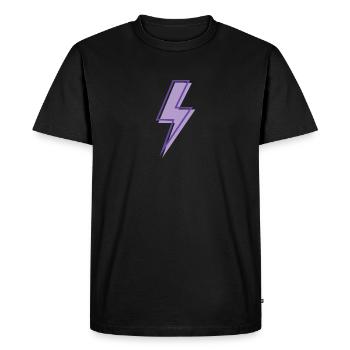 Eclair violet - T-shirt Premium bio Homme - noir - Devant - Nico (187cm)