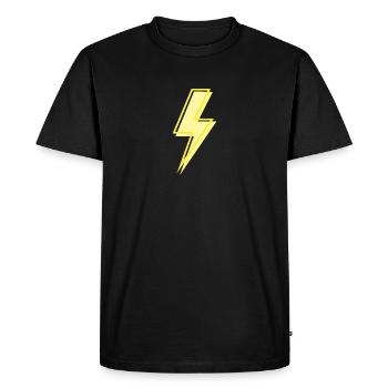 Eclair - T-shirt Premium bio Homme - noir - Devant - Nico (187cm)