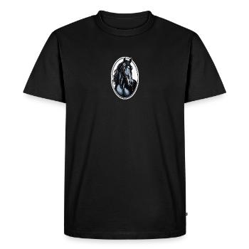 Fries Friese Paard - Friesian Horse Frysian - Men's Premium Organic T-Shirt - black - Front - Nico (187cm)