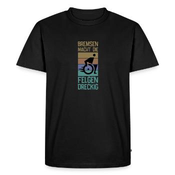 Le freinage salit les jantes - T-shirt Premium bio Homme - noir - Devant - Nico (187cm)