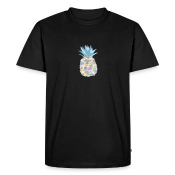 Ananas aux couleurs pastels - T-shirt Premium bio Homme - noir - Devant - Nico (187cm)
