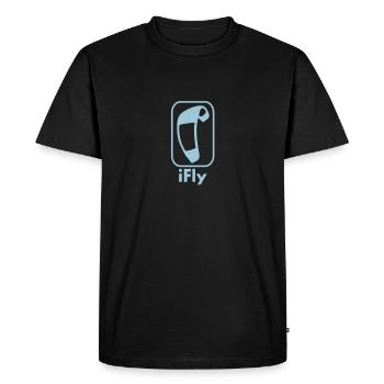 i_fly_vec_1 en - Men's Premium Organic T-Shirt - black - Front - Nico (187cm)