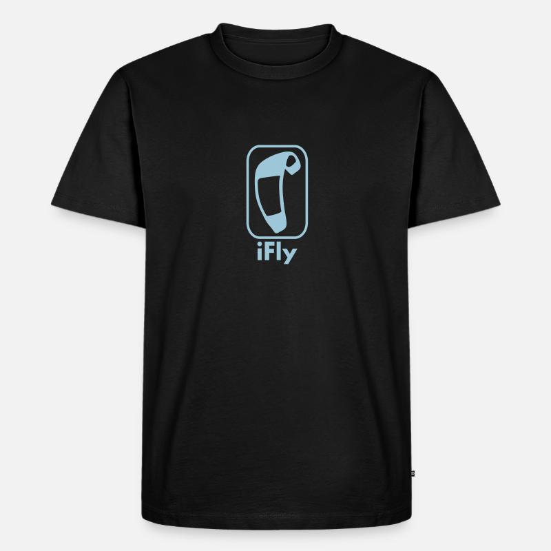 i_fly_vec_1 de - Männer Premium Bio T-Shirt - Schwarz